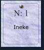 N: 1     Ineke